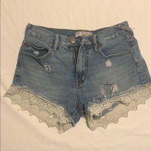 Free People jean shorts